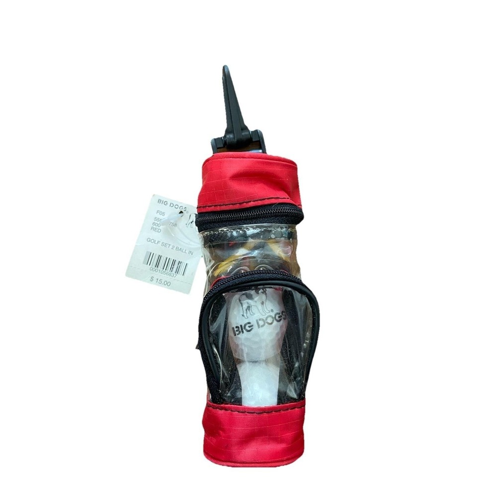 Big Dogs Golf Balls in Mini Clip‎ Golf Bag With Tees 6 Inches